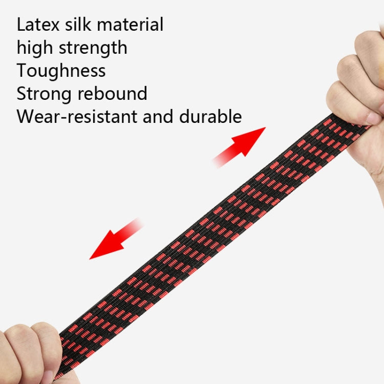 Elastic luggage binding rope, red-and-black woven strap with stretch