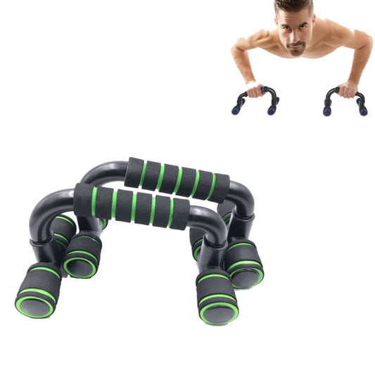 H-Shaped Push-Up Bracket Push-Up Fitness Equipment Home Indoor Chest Expansion Equipment, Black Orange, Black  Green