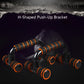 H-shaped push-up bracket with black frame and orange ringed grip pads