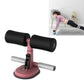 Abdominal crunch assist device, black padded rollers with rose-pink base