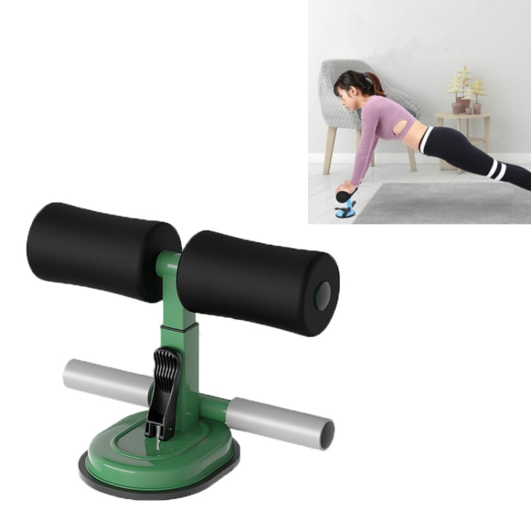 Abdominal crunch assist device, black padded rollers with green base