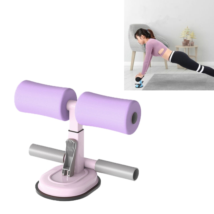 Abdominal crunch assist device, purple padded rollers with pink base