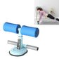 Abdominal crunch assist device, blue padded rollers with light blue base
