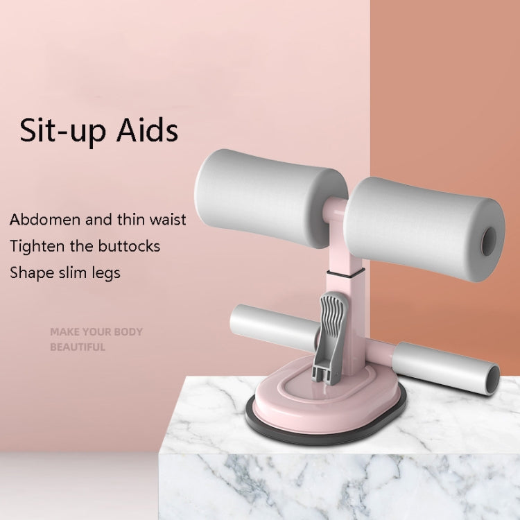 Abdominal crunch assist device with pink base and three white foam rollers