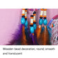 Dream catcher bead detail with smooth wooden beads and layered feather fringe