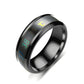 Smart temperature display ring with black finish and glowing yellow temperature icon