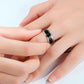 Stainless smart temperature display ring in silver tone with °C indicator on hand