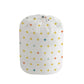 Plus pattern quilt storage bag with drawstring closure, round canvas-style cover
