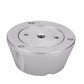 Silver aluminum EAS detacher opener base with central mounting holes
