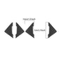 Black triangular carbon-fiber look door anti-collision corner stickers, 4-piece set