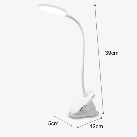 Charging 800mAh Single Color Temperature Three-level Adjustment LED Clip Desk Lamp USB Eye Protection Bedside Lamp, Plug-in, Charging 1200mAh, Charging 800mAh