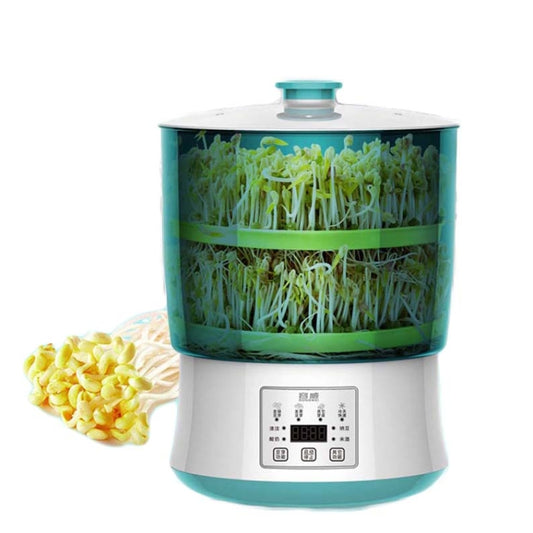 RONGWEI Bean Sprouts Machine Household Automatic Large-Capacity Bean Sprouts Barrel, CN Plug, Double Layer, Double Layer+Plate+ 3m Cable, 3-layer Model+3m  Cable, 3-layer+Plate+3m Cable, Double Layer+Double Plate+3m  Cable