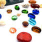 Assorted colorful gemstone pieces for archaeological excavation toy set