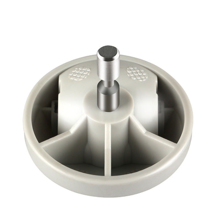 iRobot Roomba guide wheel top, off-white plastic with central axle and tread pads