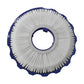 Blue and white HEPA vacuum cleaner filter disk with center hole