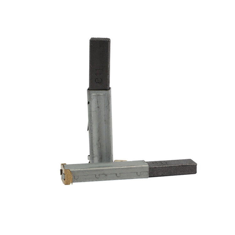 Motor carbon brush set piece with silver frame and dark graphite pads