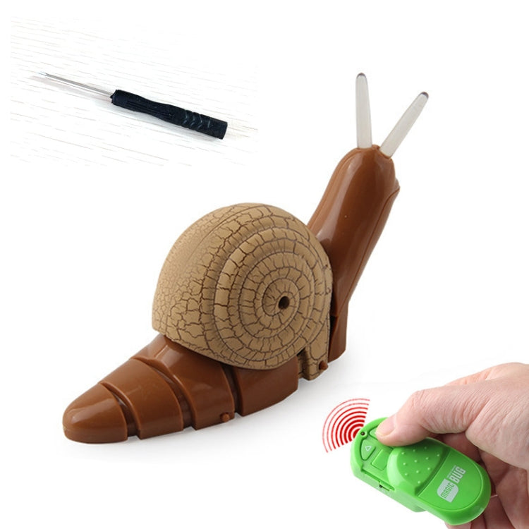7701 Children Electric Infrared Remote Control Snail Simulation Tricky Pet, Snail(Gray), Snail(Brown)