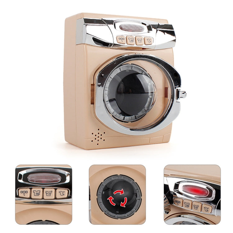 Toy washing machine appliance with large front door and control panel