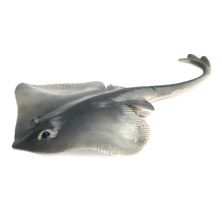 Gray shark model ornament with ridged dorsal fin and speckled details