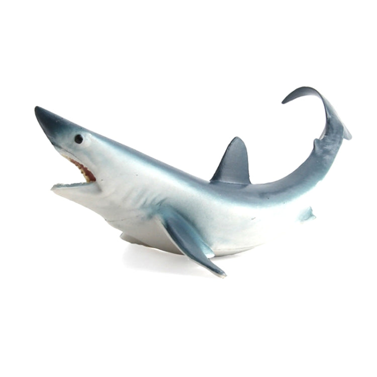 Blue shark model ornament with curved tail and dorsal fin
