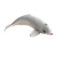 Light gray dolphin model ornament with curved body and flipper