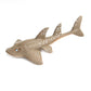 Brown spotted shark model ornament with white dot pattern