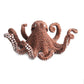 Brown octopus model ornament with raised tentacles and detailed suction cups