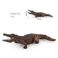 3-piece crocodile model set: brown crocodile figures shown side view