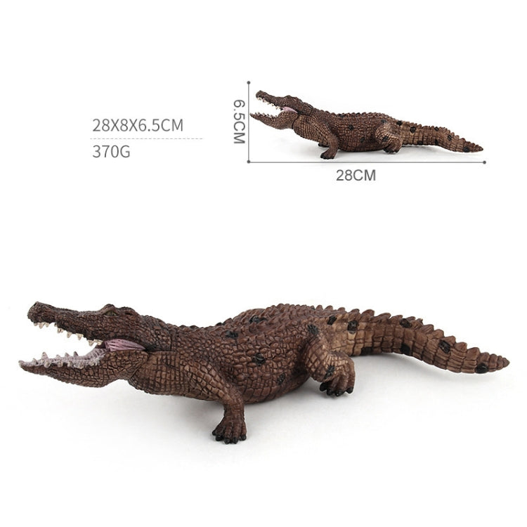 3-piece crocodile model set: brown crocodile figures shown side view
