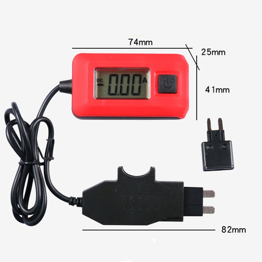 AE150 Automobile Fuse Current Detector Automobile DC Digital Resistance Wire Ammeter, AE150 Red