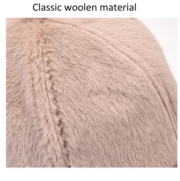 Close-up of plush fabric texture on beige baseball cap