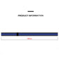 Black and blue striped elastic knee wrap band, 180 cm length
