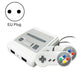 Mini 8-bit TV game console with EU plug and gray controller, white console and gamepad