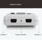 Back view of mini TV game console with two multi-port connectors and power indicator