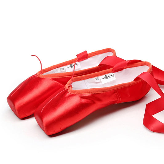 Ballet Lace Pointe Shoes Professional Flat Dance Shoes, 31, 32, 33, 34, 35, 36, 37, 38, 39, 40, 41, 42, 43, 44
