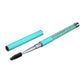 Light blue spiral eyelash brush with glitter rhinestone pole and pen-sleeve cap
