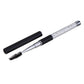 Black spiral eyelash brush with glitter rhinestone pole and pen-sleeve cap