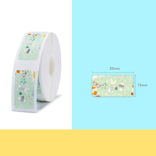 Thermal Label Paper Commodity Price Label Household Label Sticker for NIIMBOT D11, Pop Pattern, Bright Yellow Lingge, Spring Breeze, Color Square, Interest Geometry, Cute Rabbit, Maple Leaf, Baby Bear, Alien Spaceship, Rush Sky, Underwater World       ...