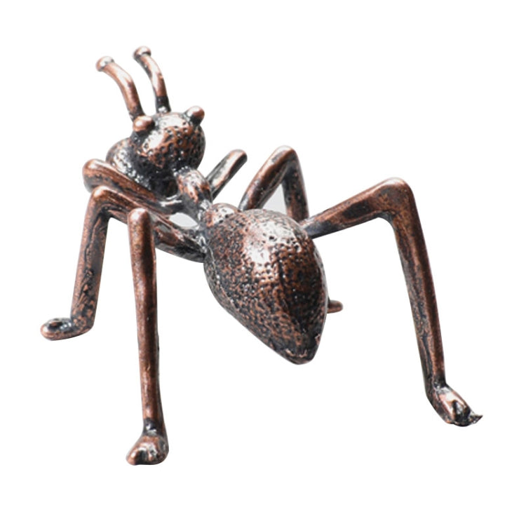 Alloy ant incense plug holder, dark bronze ant with textured body and long legs