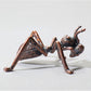 Alloy ant incense plug holder, dark copper ant figure with curved incense stick