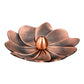 Flower-shaped copper incense burner with central cone and petal tray
