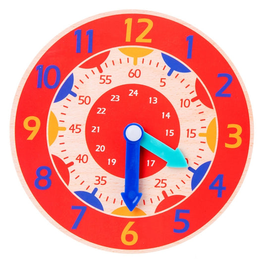 KBX-974 5 PCS Time Cognition Digital Clock Children Early Education Toy, Red, Rose Red, Sky Blue, Royal Blue, Green, Orange