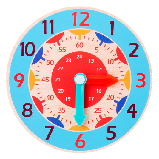 KBX-974 5 PCS Time Cognition Digital Clock Children Early Education Toy, Red, Rose Red, Sky Blue, Royal Blue, Green, Orange