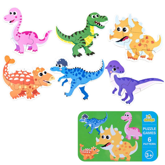 DUOQU Children Early Education Picture Puzzle Toy Box Set, Ocean Animal, Dinosaur, Wild Animal, Livestock  Animal, Transportation