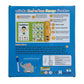 Blue instruction panel for electronic learning ebook with switch and volume icons