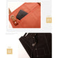 Red and black work aprons shown with front pocket and metal ring detail