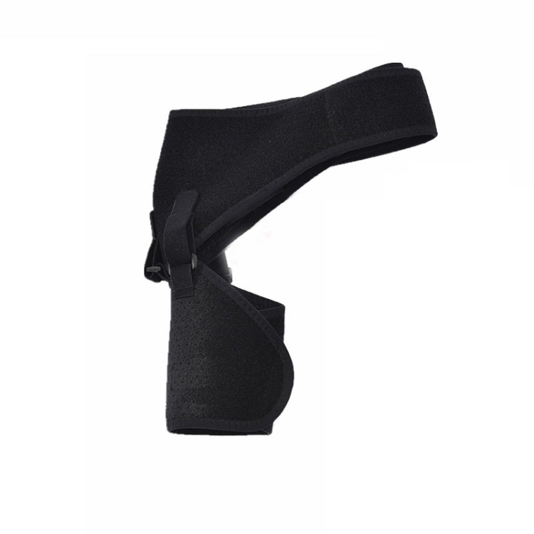 Black shoulder fixation belt brace with arm cuff and adjustable straps