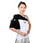 Black shoulder fixation belt with arm cuff and padded sling strap, worn