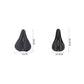 Black gel bike saddle cover with sizing marks and narrow rear profile