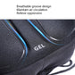 Black gel saddle cover with breathable groove channels and air circulation design